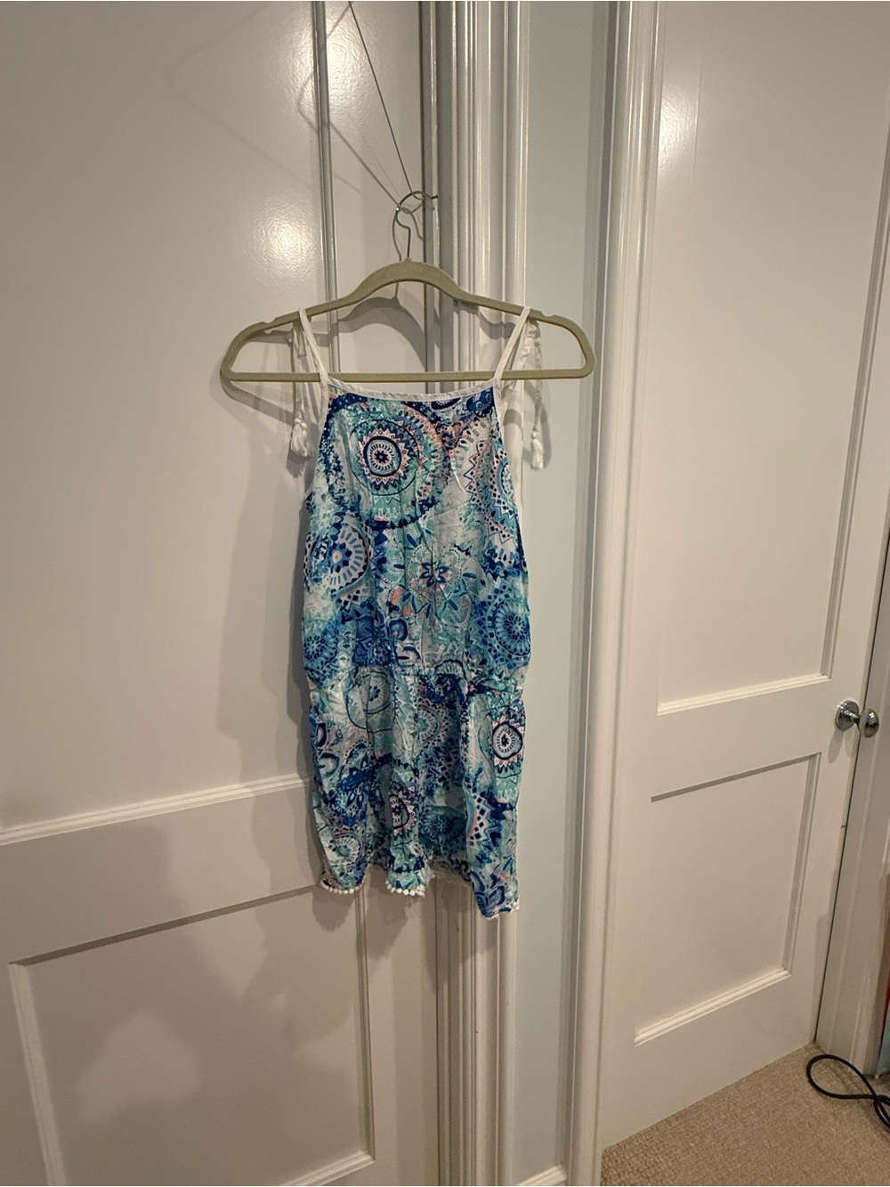 Justice Blue and Turquoise Paisley Print Romper